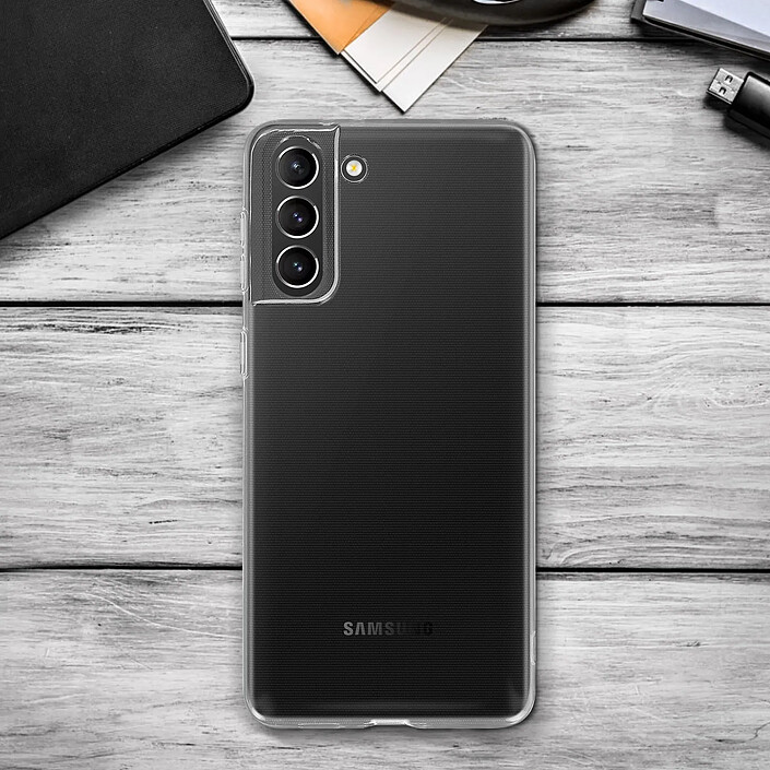 Avis Avizar Coque Samsung Galaxy S21 Plus Protection Silicone Souple Design Slim Transparent