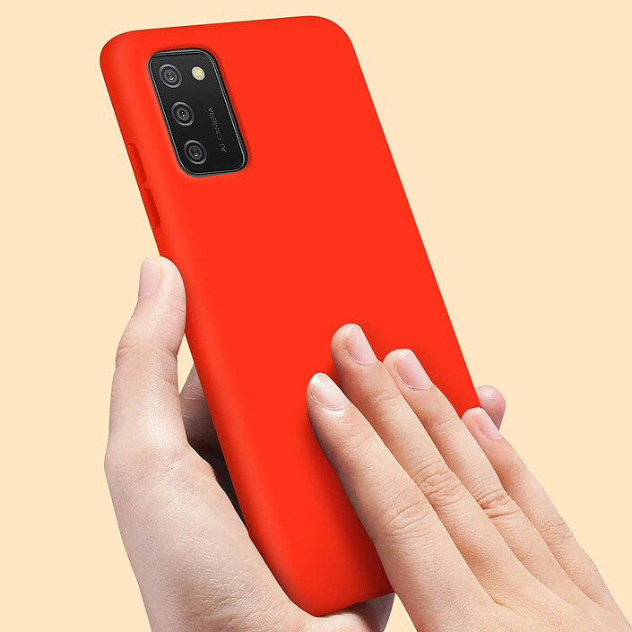 Acheter Avizar Coque Soft-Touch pour Galaxy A02s en Silicone Semi-rigide Antidérapant Rouge