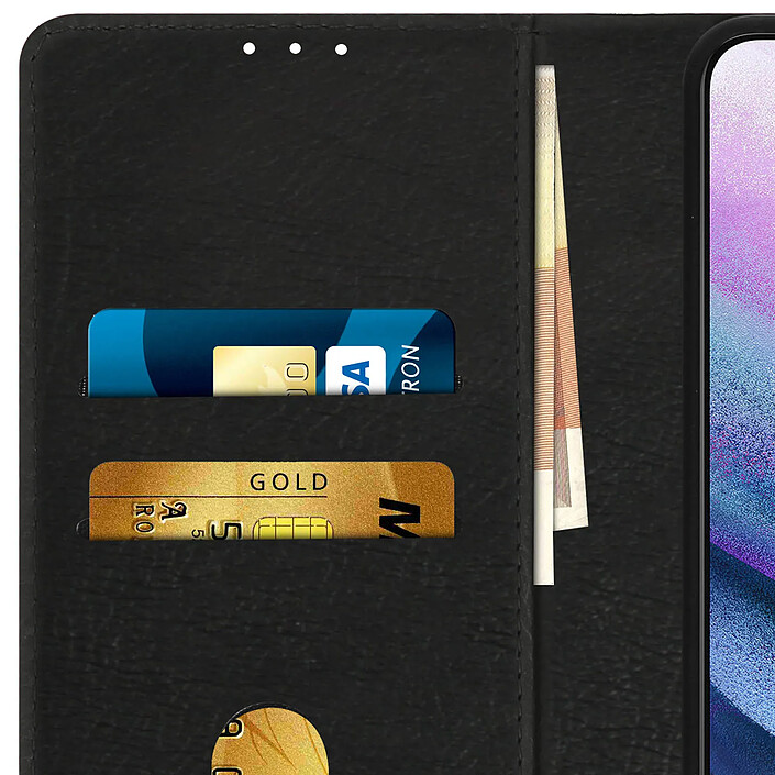 Avizar Étui pour Samsung Galaxy S21 Plus Clapet Portefeuille Support Vidéo Noir pas cher