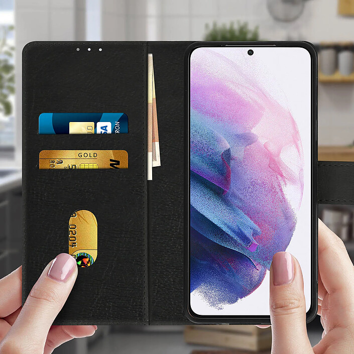 Avis Avizar Étui pour Samsung Galaxy S21 Plus Clapet Portefeuille Support Vidéo Noir