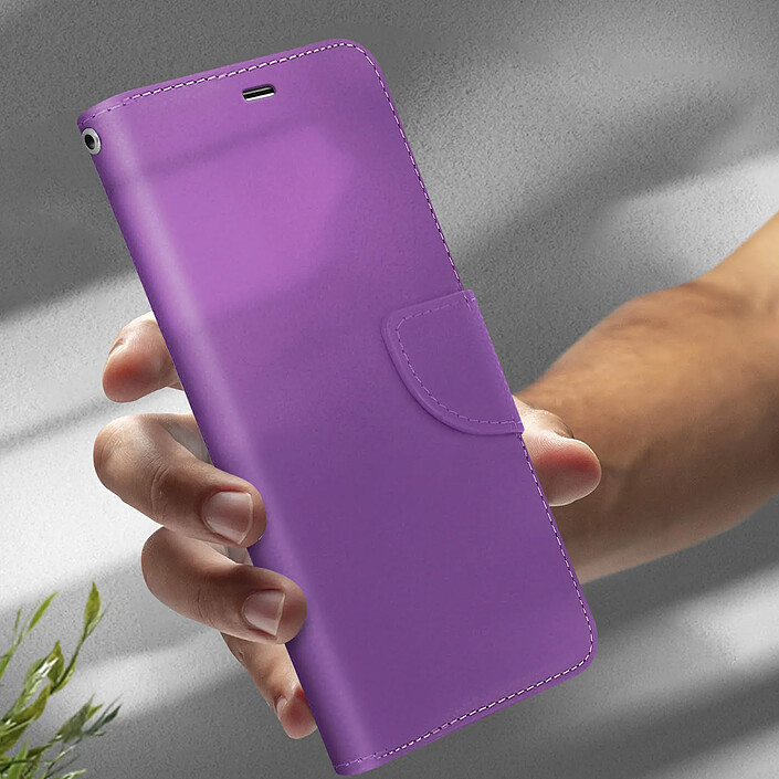 Avizar Housse pour Samsung Galaxy S21 Folio Portefeuille Support Vidéo Dragonne Violet pas cher