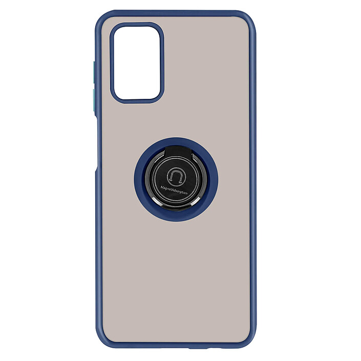 Avizar Coque Samsung A02s Bi-matière Bague Métallique Fonction Support bleu