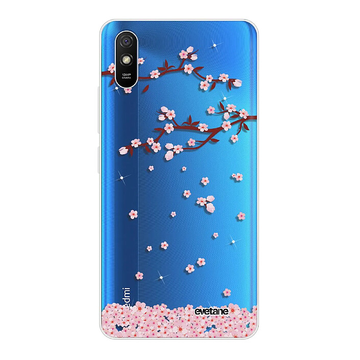 Evetane Coque Xiaomi Redmi 9A 360 intégrale transparente Motif Chute De Fleurs Tendance .