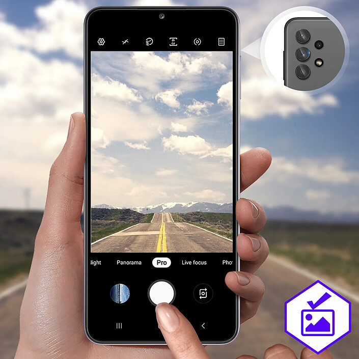 Acheter Avizar Protection d'Objectif Caméra pour Galaxy A32 5G en Verre Trempé 9H Transparent