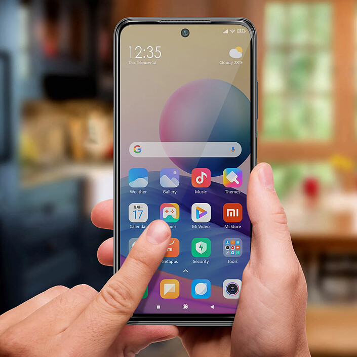Avizar Vitre pour Xiaomi Redmi Note 10 5G et Poco M3 Pro Biseauté Anti-traces pas cher