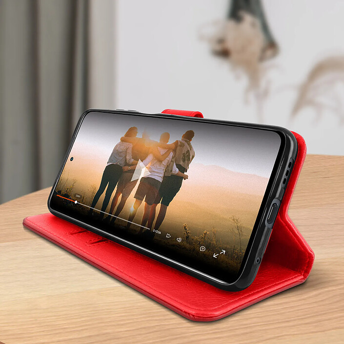 Acheter Avizar Étui Xiaomi Redmi Note 10 Pro Protection Porte-carte Fonction Support rouge