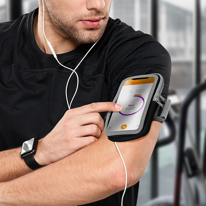 Avizar Brassard de Sport pour Smartphone avec Poche Zippé Intégré pas cher