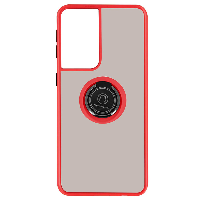 Avizar Coque pour Samsung Galaxy S21 Ultra avec Anneau Magnétique Finition Givrée