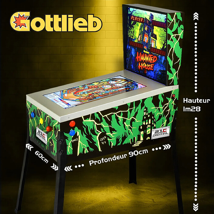 Avis Flipper 21C Digital - Flipper numérique avec 12 jeux classiques Gottlieb