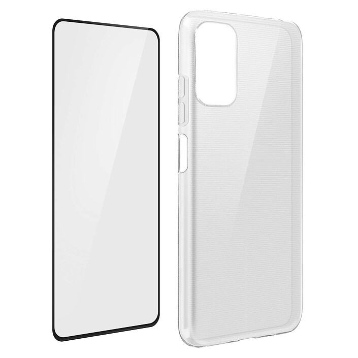 Avizar Coque Redmi Note 10 5G/Poco M3 Pro Souple et Film Verre Trempé 9H