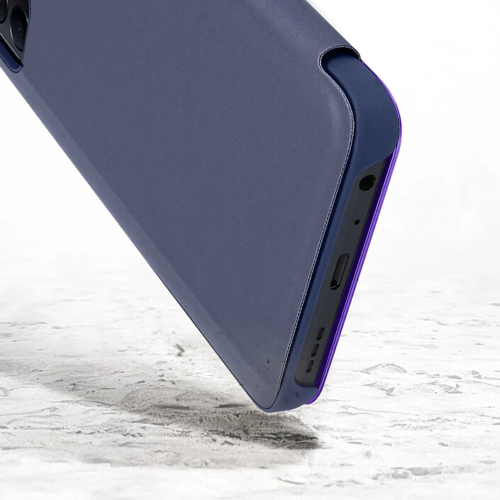 Housse pour Oppo Find X3 Lite Clapet translucide Miroir Support Vidéo Violet pas cher
