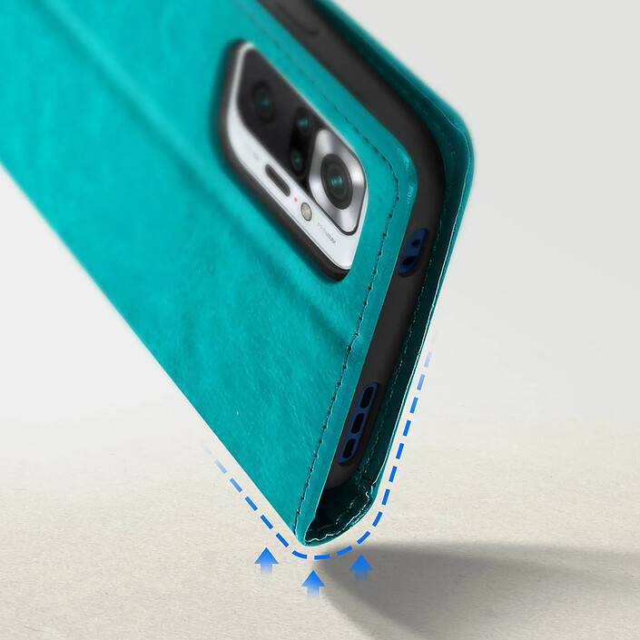Acheter Avizar Étui pour Xiaomi Redmi Note 10 Pro Vintage Porte-carte Fonction Support Bleu