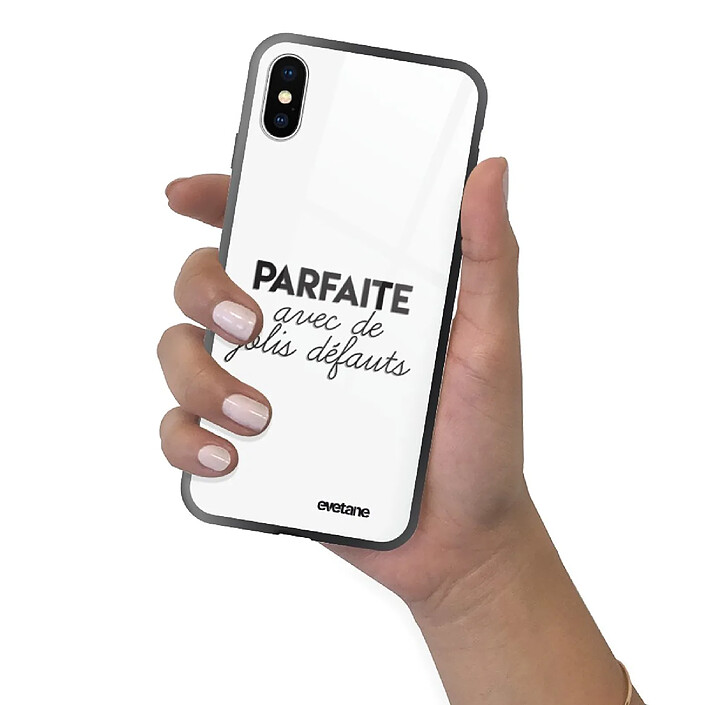 Evetane Coque en verre trempé iPhone Xs Max Parfaite Avec De Jolis Défauts . pas cher