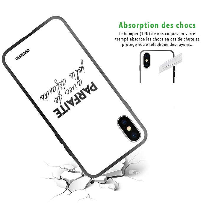 Avis Evetane Coque en verre trempé iPhone Xs Max Parfaite Avec De Jolis Défauts .