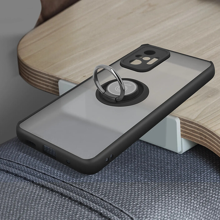 Acheter Avizar Coque pour Xiaomi Redmi Note 10 Pro Bi-matière Bague Métallique Fonction Support