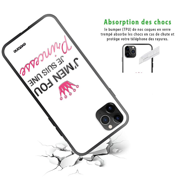 Avis Evetane Coque en verre trempé iPhone 11 Pro Je suis une princesse .