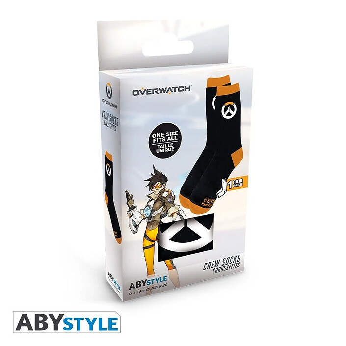 Avis Overwatch - Paire de Chaussettes Logo Overwatch Noire & Orange