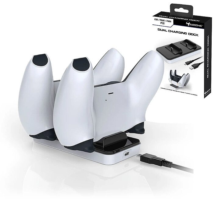 Acheter Subsonic - Station de recharge blanche pour 2 manettes Dual Sense PS5