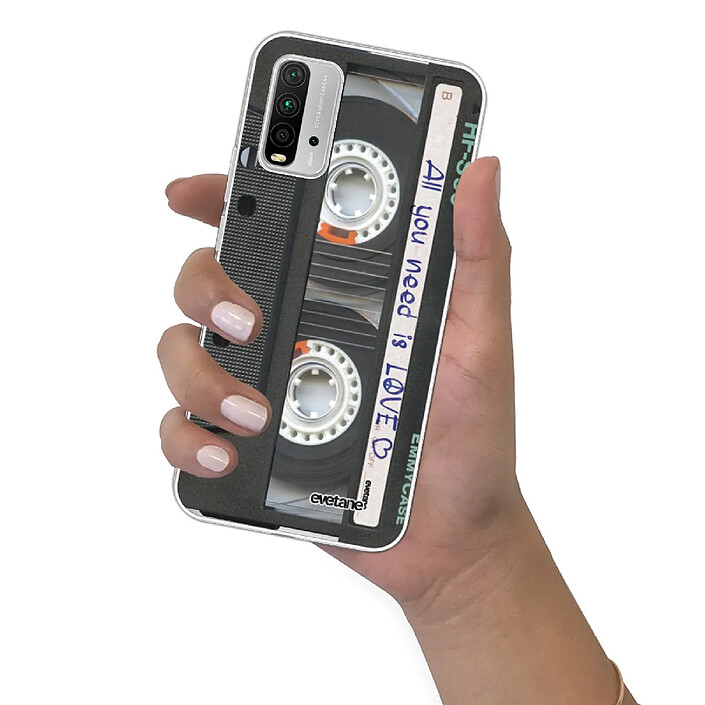 Evetane Coque Xiaomi Redmi 9T 360 intégrale transparente Motif Cassette Tendance . pas cher