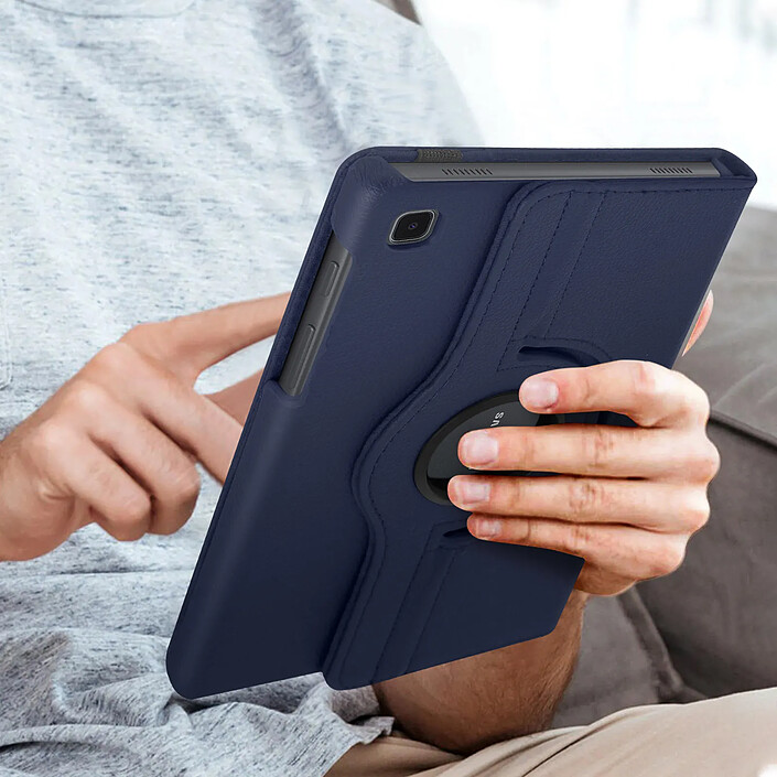 Avis Avizar Housse Samsung Tab A7 Lite Clapet Support Rotatif 360° Portait / Paysage Bleu