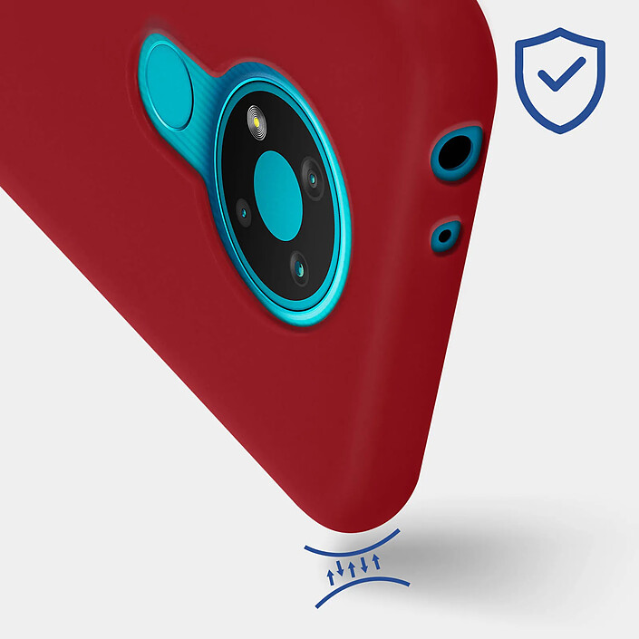 Acheter Avizar Coque pour Nokia 3.4 Flexible Antichoc Finition Mat Anti-traces Rouge