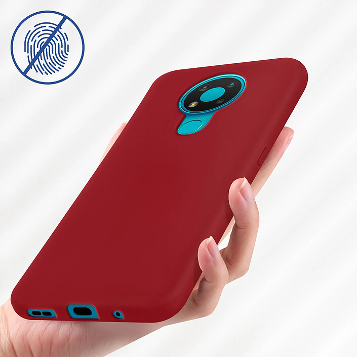 Avizar Coque pour Nokia 3.4 Flexible Antichoc Finition Mat Anti-traces Rouge pas cher