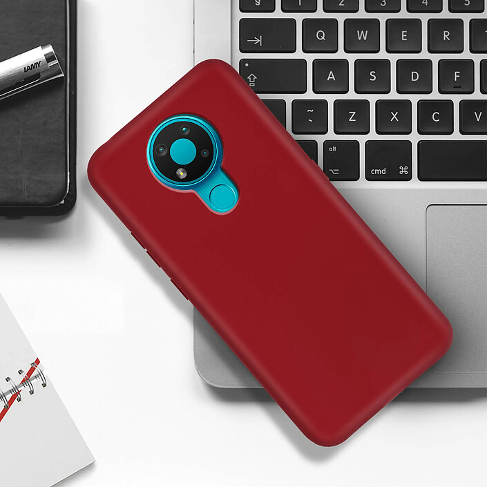 Avis Avizar Coque pour Nokia 3.4 Flexible Antichoc Finition Mat Anti-traces Rouge