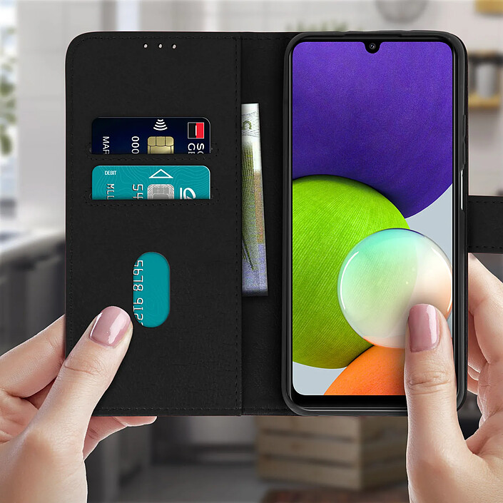 Avis Avizar Étui Samsung Galaxy A22 Protection avec Porte-carte Fonction Support noir