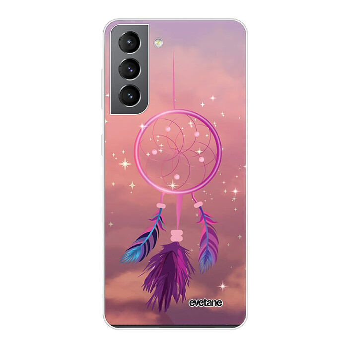 Evetane Coque Samsung Galaxy S21 5G 360 intégrale transparente Motif Attrape rêve rose Tendance .