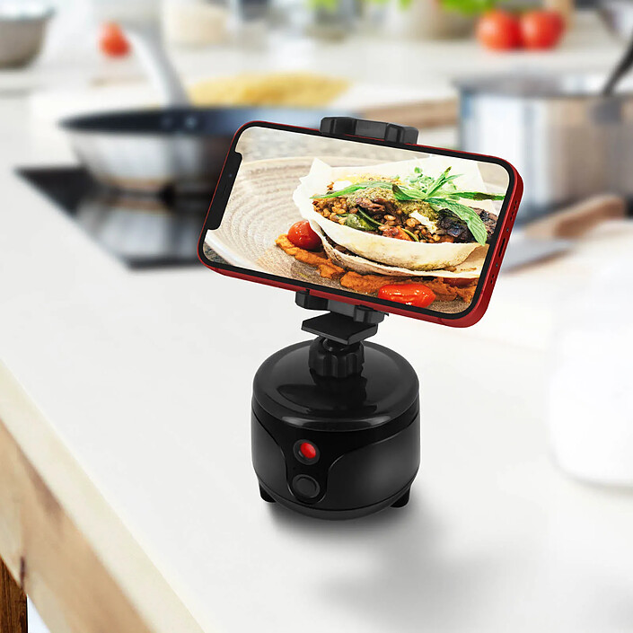 Avizar Stabilisateur Gimbal Smartphone Suivi de visage Rotatif 360° Base en silicone Noir pas cher