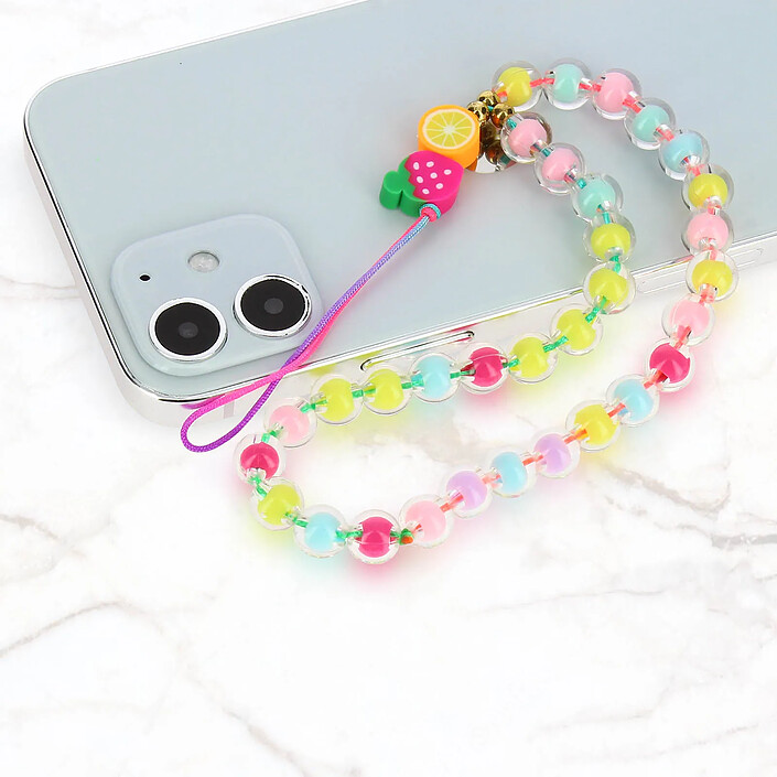 Avizar Bijou de Téléphone Homemade à Perles Rondes Collection Tutti Frutti pas cher