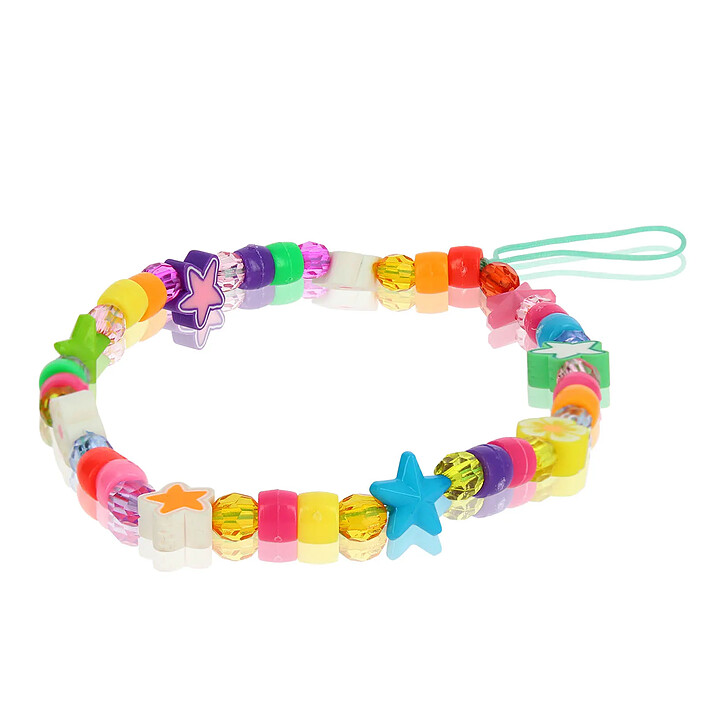 Avizar Bijou de Téléphone Bracelet à Perles et Étoiles Collection Summer Multicolore pas cher