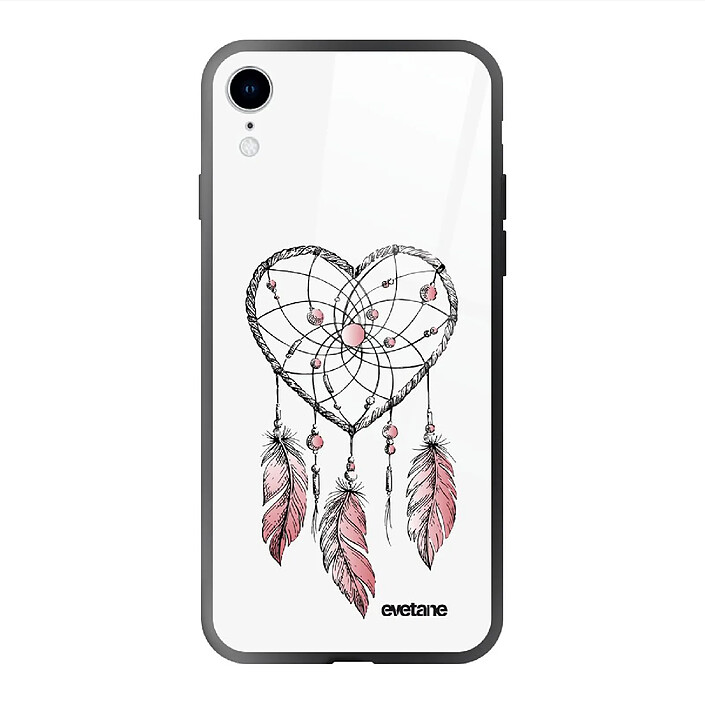 Evetane Coque en verre trempé iPhone Xr Attrape coeur .