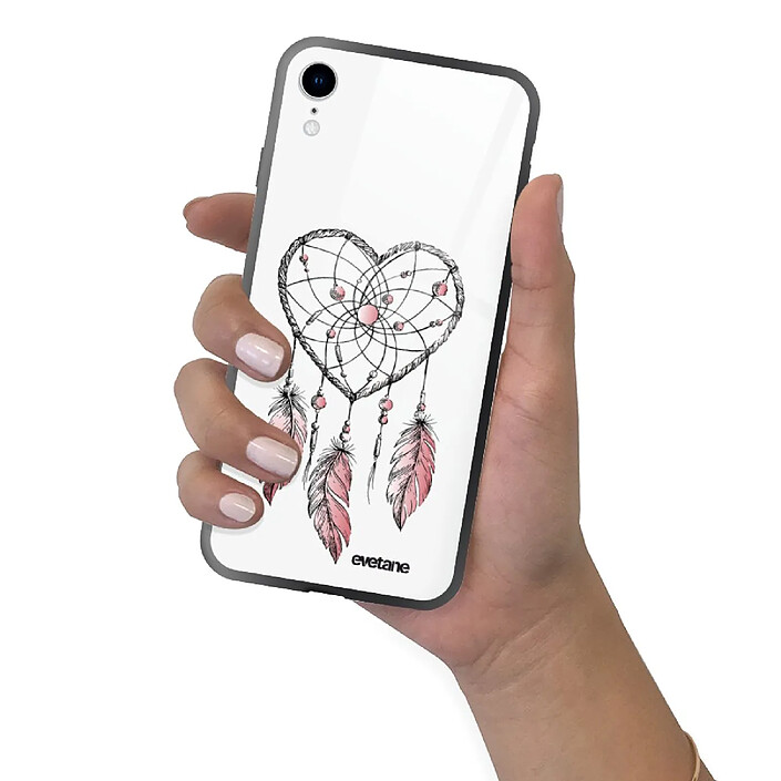 Evetane Coque en verre trempé iPhone Xr Attrape coeur . pas cher