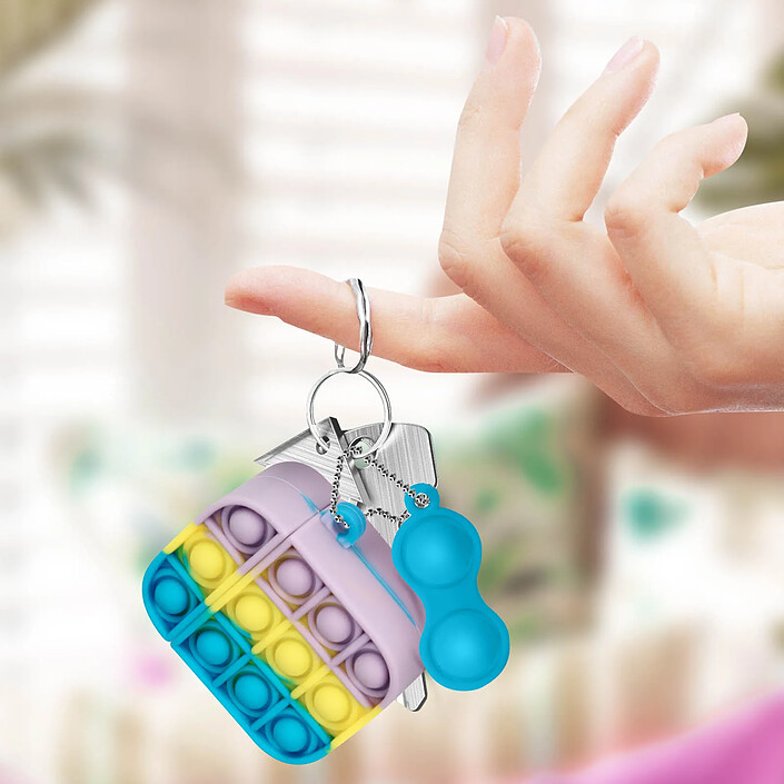 Acheter Coque Airpods Bubble Pop Silicone Conception 2 Parties Multicolore