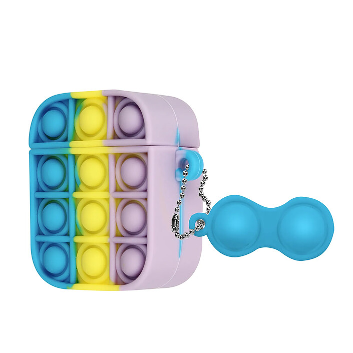 Coque Airpods Bubble Pop Silicone Conception 2 Parties Multicolore