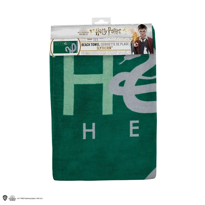 Harry Potter - Serviette de bain Slytherin 140 x 70 cm pas cher