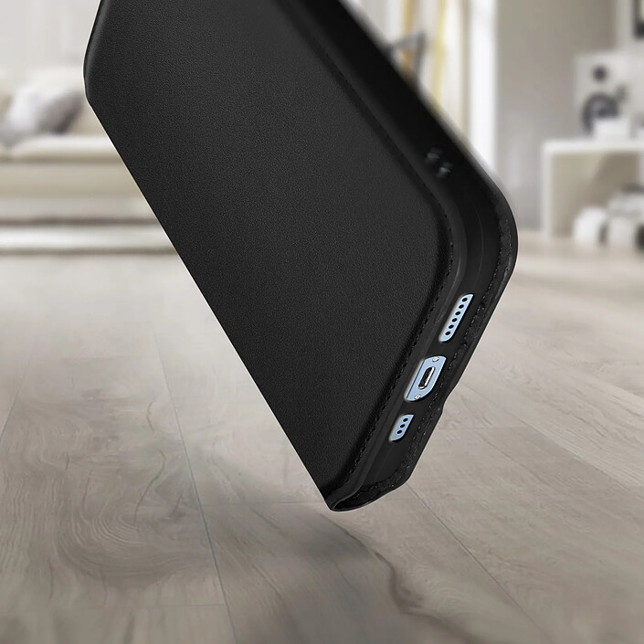 Avizar Étui pour iPhone 13 Mini Clapet Portefeuille Fonction Support Vidéo Noir pas cher