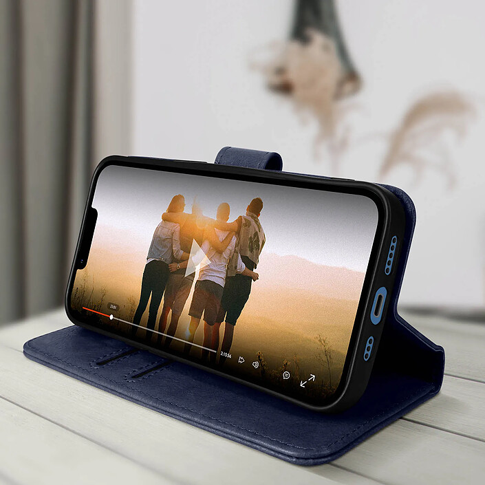 Acheter Avizar Étui pour Apple iPhone 13 Pro Clapet Portefeuille Support Vidéo Bleu Nuit