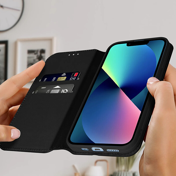Avis Avizar Étui pour iPhone 13 Mini Clapet Portefeuille Fonction Support Vidéo Noir