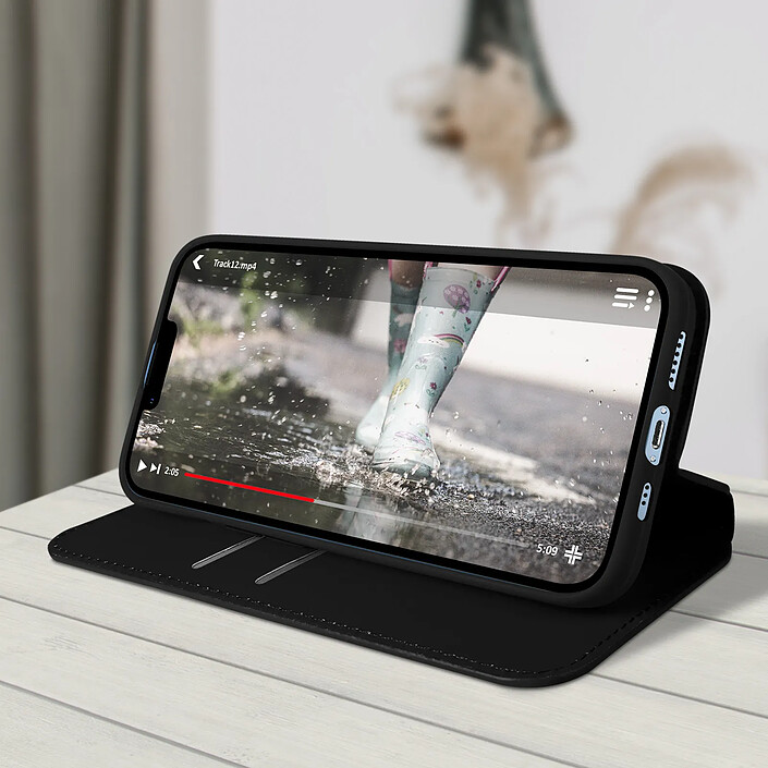 Acheter Avizar Étui pour iPhone 13 Mini Clapet Portefeuille Fonction Support Vidéo Noir