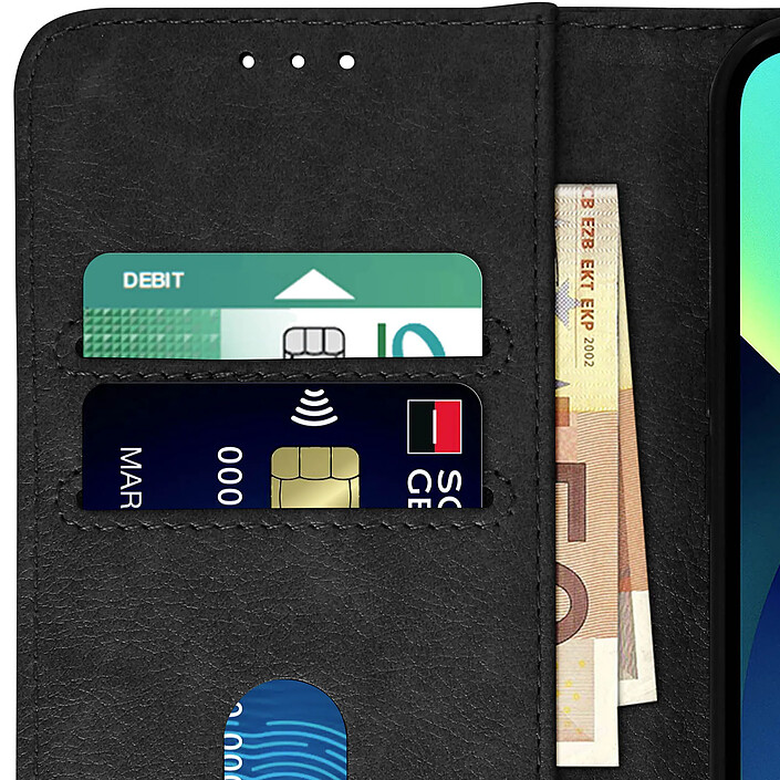 Avizar Housse Apple iPhone 13 Mini Clapet Portefeuille Fonction Support vidéo noir pas cher