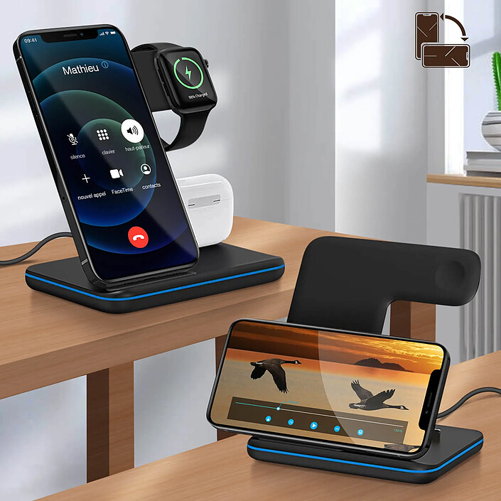 Avis Avizar Dock de charge à induction pour iPhone, Apple Watch et AirPods Vertical
