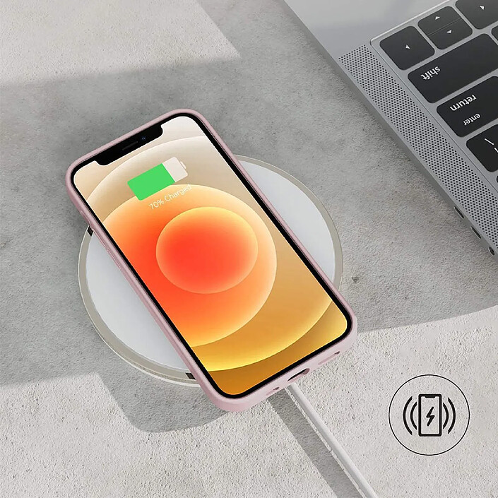 Acheter Evetane Coque iPhone 13 Pro Max Silicone liquide Rose Housse Anti-Chocs Souple Toucher Doux