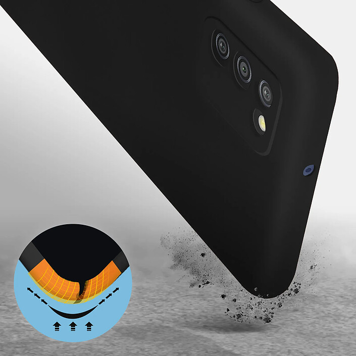 Avis Avizar Coque pour Samsung Galaxy A03s Silicone Semi-rigide Finition Soft-touch Fine Noir