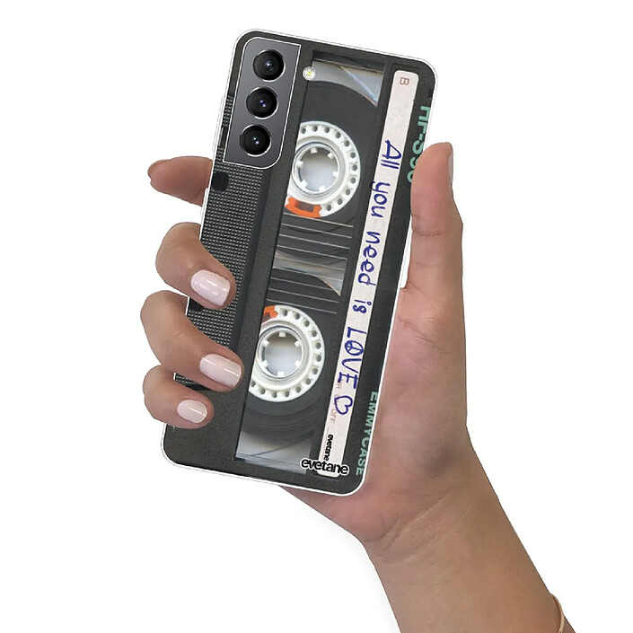 Evetane Coque Samsung Galaxy S21 5G 360 intégrale transparente Motif Cassette Tendance . pas cher