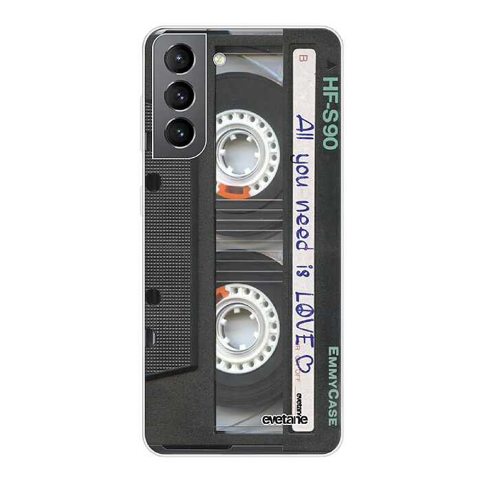 Evetane Coque Samsung Galaxy S21 5G 360 intégrale transparente Motif Cassette Tendance .