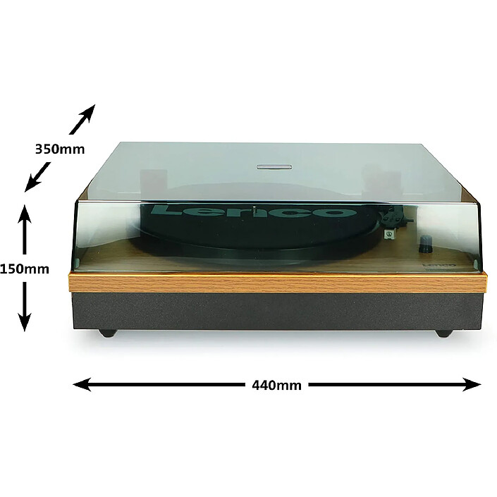 Lenco - Platine vinyle bois LS-300WD - Deux haut-parleurs externes - Bois pas cher