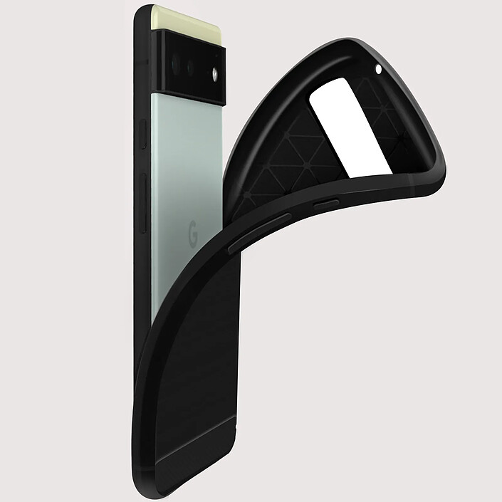 Acheter Avizar Coque pour Google Pixel 6 Souple Coins Renforcés Carbone Effet Brossé