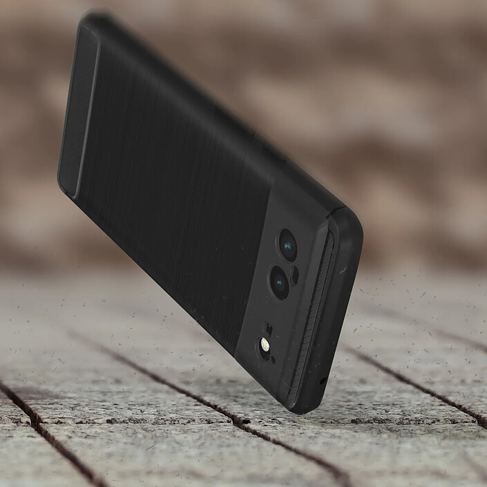 Avis Avizar Coque pour Google Pixel 6 Souple Coins Renforcés Carbone Effet Brossé